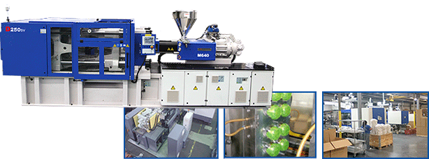 photo of press and other plastic molding machines